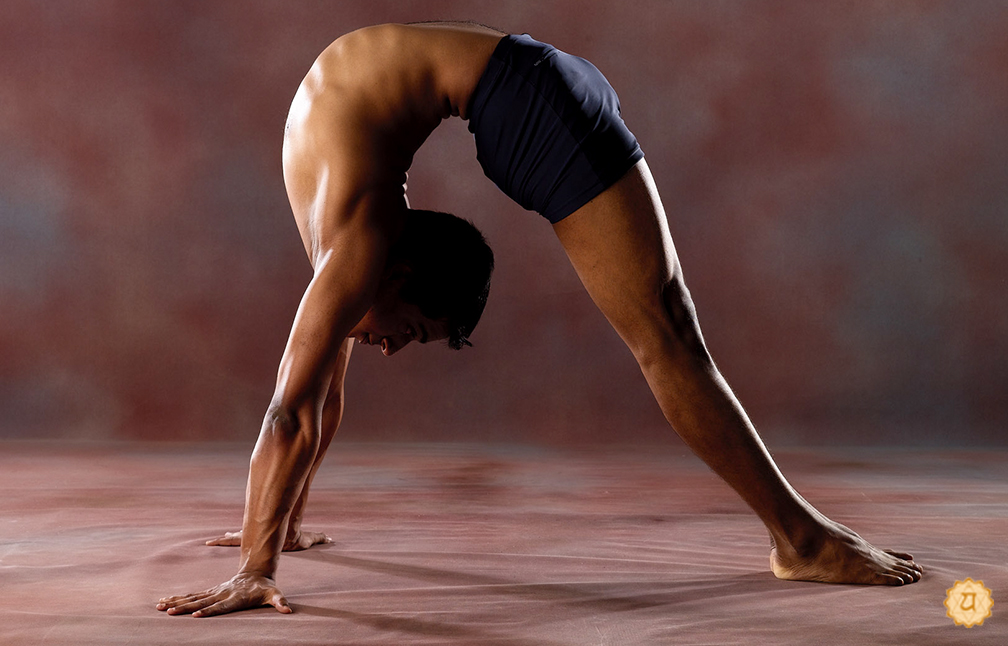 Elevated Inverted Staff Pose - Both Legs Variation