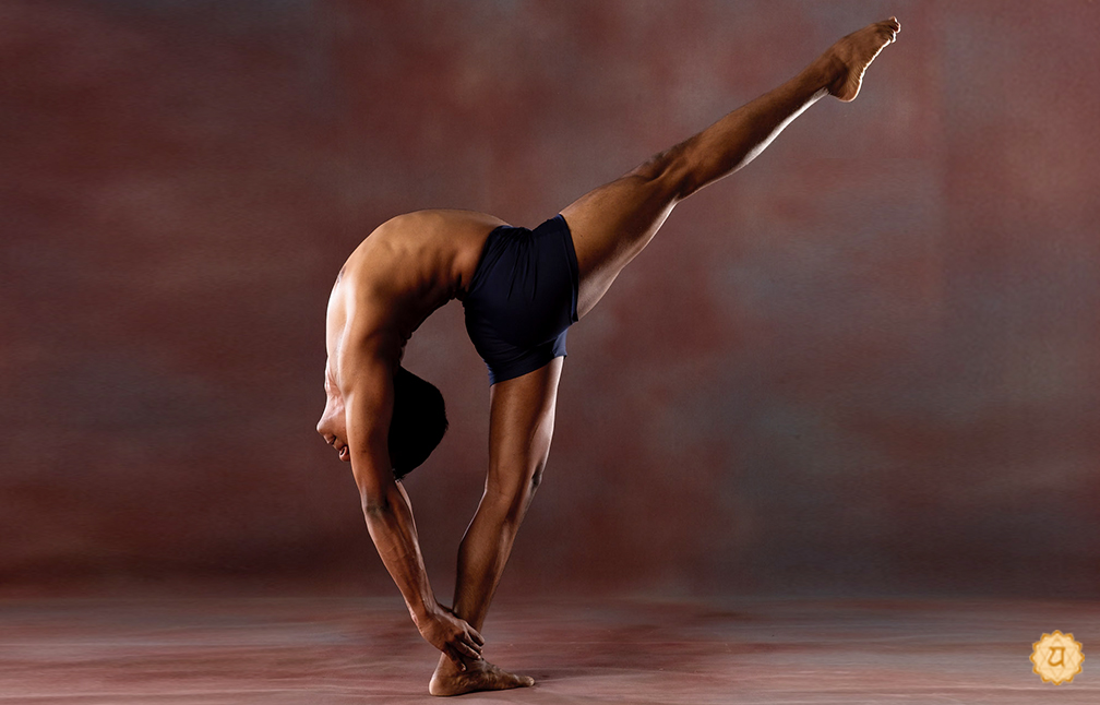 Intense Backbend Bound Feet Shiva's Dancing Pose